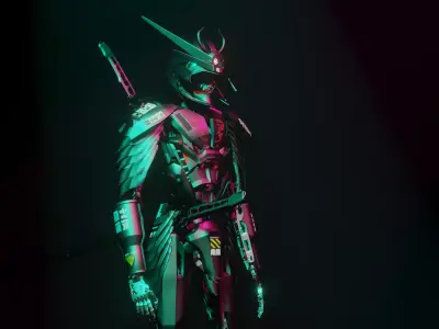 Cyborg Samurai  3D model