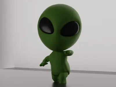 Alien Low-poly 3D model shop