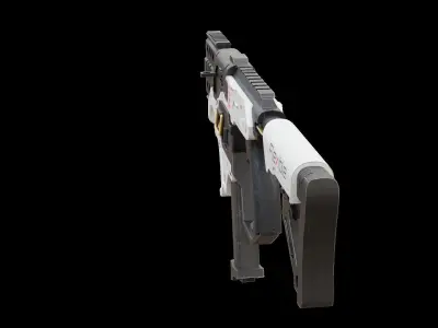 Futuristic SMG Low-poly 3D model