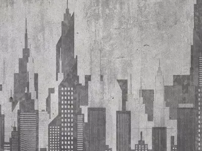 Industrial Concrete Skyline Wall Texture Texture