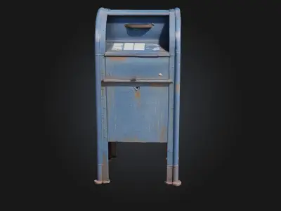 Mail Time Capsule  Nostalgic Postal Chest for Storytelling 3D model