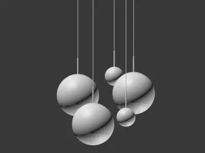 Tom Dixon Mirror Ball Pendant Light 3D model