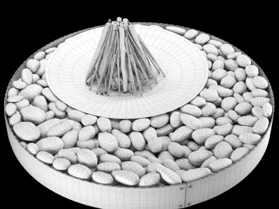 Fire Pit Zen Ak47  3D model