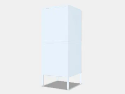 HALLAN Storage combination with doors 8 Low-poly 3D model