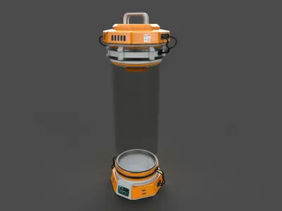 Sci Fi Capsule Low-poly 3D model