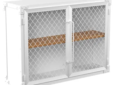 Hanging Cabinet with grid Noodles Noodles  Noodles Corp 3D model