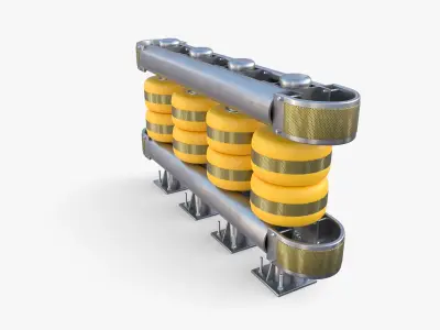 Tileable rolling barrier v1 3D model