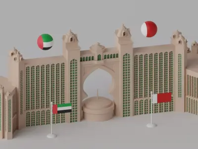 Atlantis The Palm Hotel Dubai UAE 3D model