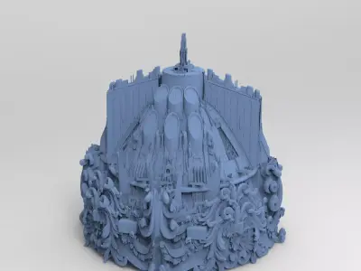 Ocean Cyberpunk Tower 5 3D model