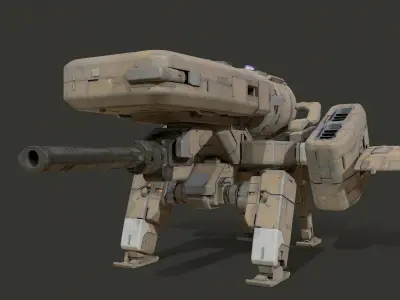 scifi-model550 robot with gun 3D model