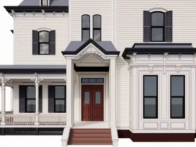 Victorian House - Elegant 3-Story massive house 3D model