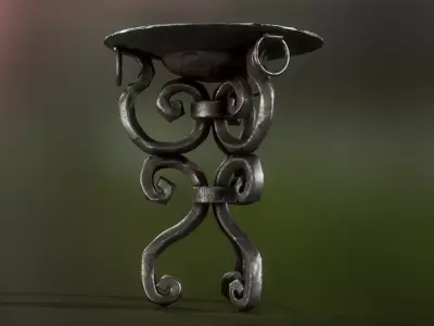 Brazier Low-poly 3D model