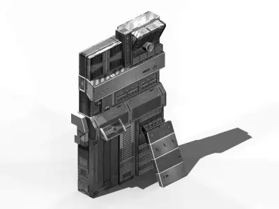 Machinery - wall 30 3D model