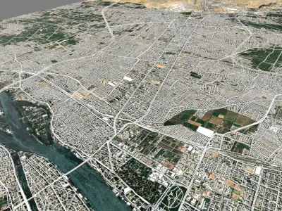 Cityscape Giza Egypt 3D model
