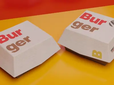 Burgers off-brand Low-poly 3D model