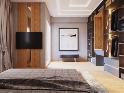 New Classic Bedroom 3D model