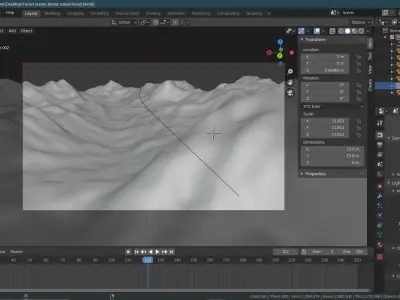 Wide Forest Scene 3D model