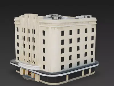 Vintage Art Deco Department Store 3D Model Low-poly 3D model