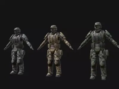 Tactical Marine Infantry Sci-Fi 3D model