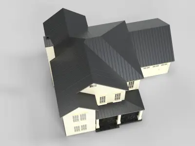 Cottage House Design 16T5 Low-poly 3D model