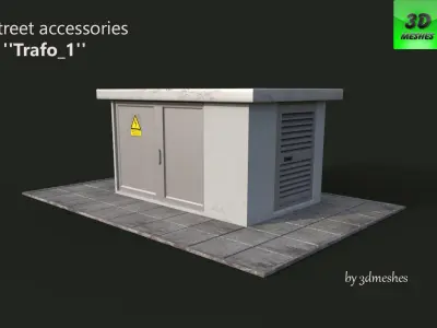 Street accessories - Trafo 1 - PBR lowpoly Low-poly 3D model