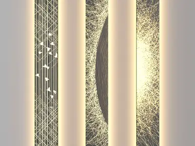 Frameless Light Low-poly 3D model