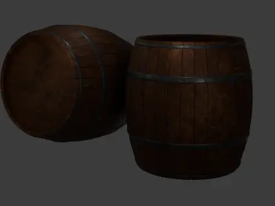 BARELL-TUN  Free low-poly 3D model