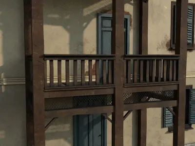 House Exterior Interior Low-poly 3D model