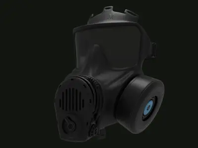 AVON FM53 Gas Mask Respirator Helmet 3D model