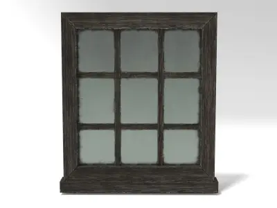 Medieval Window Small Square Glass 3D Model Tudor Low-poly 3D model