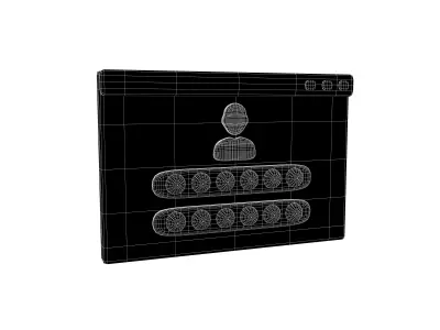 Website Login Incorrect Password Icon v1 004 Low-poly 3D model