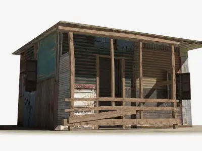 Slum x23 Low-poly 3D model