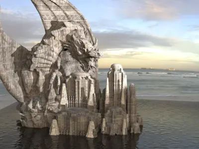 Dragon Monolith  fortress 1 3D model