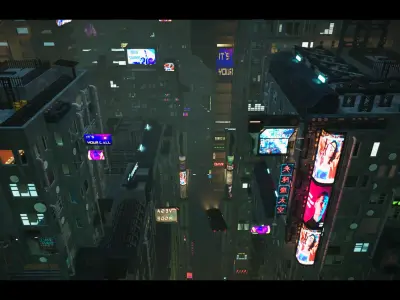 Cyberpunk Environment Megapack - Unity Project- Low-poly 3D model