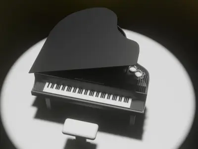Grand piano 3D model