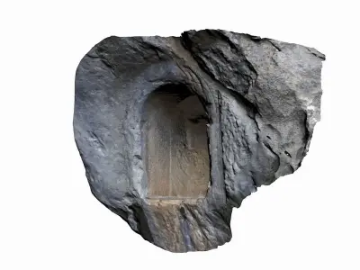 Cavity Rock Low-poly 3D model