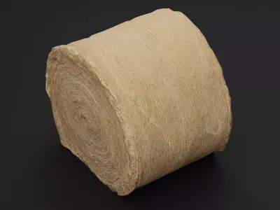 Hay Bale Low-poly 3D model