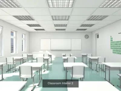 School Classroom Collection 3D Model Pack