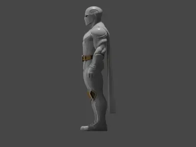 superhero white  Low-poly 3D model