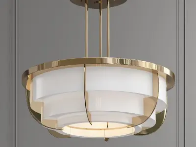 355S 1 ceiling light fixture in gold 3D model