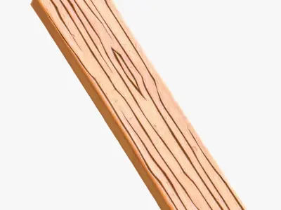 Cartoon Wood Planks 3D model