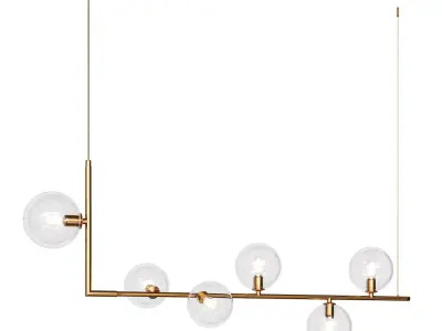 Design 6 Light Kitchen Island Pendant 3D model