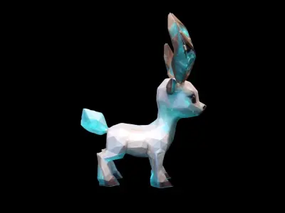  Light Effect A Majestic Glowing Deer 3d Model 3D model