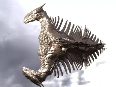 Dragon bone deity monolith  3D model