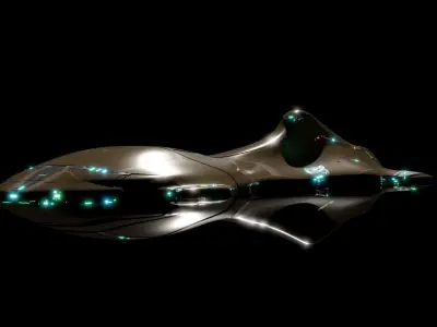 Corvette Spaceship 3D model
