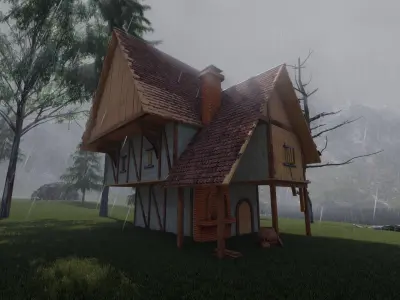 All materials in maya export fbx file Low-poly 3D model