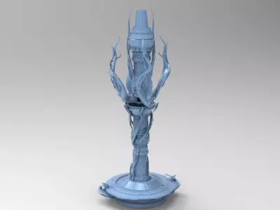 Alien Cthulhu Watchtower 2  Low-poly 3D model