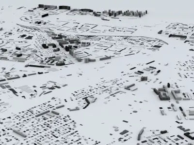 Nizhny Novgorod Streets and Buildings 3D model