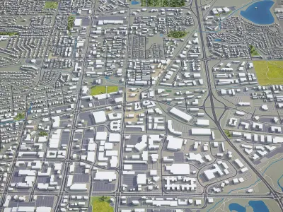 Boulder - City 3D Model Low-poly 3D model