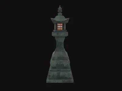 Medieval Torch V05 Low-poly 3D model